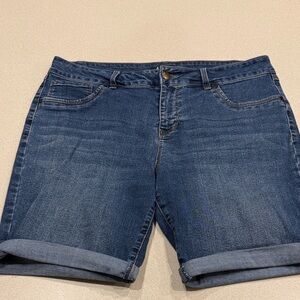 d. jeans Dark Blue Women's Jean Shorts